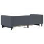 Preview: Tagesbett Ausziehbar mit Schubladen Dunkelgrau 90x200 cm Samt