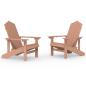 Preview: Adirondack-Gartenst?hle 2 Stk. HDPE Braun