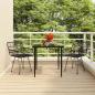 Preview: ARDEBO.de - 3-tlg. Garten-Essgruppe Schwarz Poly Rattan