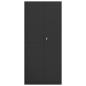 Preview: Aktenschrank Schwarz 90x40x200 cm Stahl