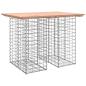 Preview: Gartentisch aus Gabionen 100x70x72 cm Massivholz Douglasie