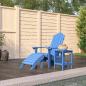 Preview: ARDEBO.de - Adirondack-Gartenstuhl mit Hocker & Tisch HDPE Aquamarin