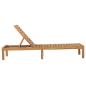 Preview: Sonnenliegen 2 Stk. Massivholz Teak