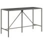Preview: 11-tlg. Gartenbar-Set Grau Poly Rattan & Massivholz Akazie