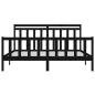 Preview: Massivholzbett Schwarz Kiefer 200x200 cm
