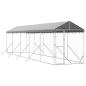 Preview: Outdoor-Hundezwinger mit Dach Silbern 2x10x2,5 m Stahl Verzinkt