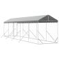Preview: Outdoor-Hundezwinger mit Dach Silbern 2x10x2,5 m Stahl Verzinkt
