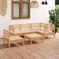 Preview: ARDEBO.de - 6-tlg. Garten-Lounge-Set Kiefer Massivholz
