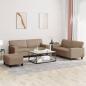 Preview: ARDEBO.de - 3-tlg. Sofagarnitur Cappuccino-Braun Kunstleder