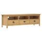 Preview: ARDEBO.de - TV-Schrank Hill Honigbraun 158x40x47 cm Massivholz Kiefer