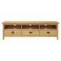Preview: TV-Schrank Hill Honigbraun 158x40x47 cm Massivholz Kiefer