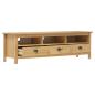 Preview: TV-Schrank Hill Honigbraun 158x40x47 cm Massivholz Kiefer