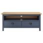 Preview: TV-Schrank Hill Grau 110x40x47 cm Kiefer Massivholz