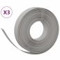 Preview: Rasenkanten 3 Stk. Grau 10 m 10 cm Polyethylen