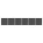 Preview: ARDEBO.de - Zaunelement Set WPC 1045x186 cm Schwarz