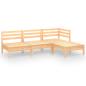 Preview: 4-tlg. Garten-Lounge-Set Massivholz Kiefer