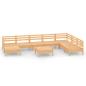 Preview: 9-tlg. Garten-Lounge-Set Massivholz Kiefer