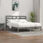 Preview: ARDEBO.de - Massivholzbett Grau 200x200 cm