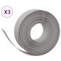 Preview: Rasenkanten 3 Stk. Grau 10 m 15 cm Polyethylen