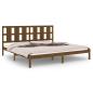 Preview: Massivholzbett Honigbraun Kiefer 200x200 cm