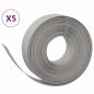 Preview: Rasenkanten 5 Stk. Grau 10 m 15 cm Polyethylen