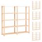 Preview: ARDEBO.de - Lagerregale 5 B?den 5 Stk. 170x38x170cm Massivholz Kiefer 500kg