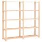 Preview: Lagerregale 5 B?den 5 Stk. 170x38x170cm Massivholz Kiefer 500kg