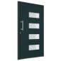 Preview: Haustür Aluminium und PVC Anthrazit 100x200 cm