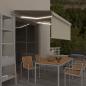Preview: ARDEBO.de - Markise Automatisch mit Rollo LED Windsensor 3,5x2,5m Creme