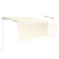 Preview: Markise Automatisch mit Rollo LED Windsensor 3,5x2,5m Creme