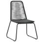 Preview: 5-tlg. Garten-Essgruppe PVC Rattan Schwarz