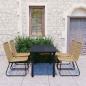 Preview: ARDEBO.de - 5-tlg. Garten-Essgruppe Poly Rattan und Glas