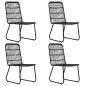 Preview: 5-tlg. Garten-Essgruppe Poly Rattan und Glas