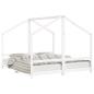 Preview: Kinderbett Wei? 2x(90x200) cm Massivholz Kiefer