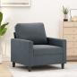 Preview: ARDEBO.de - Sessel Dunkelgrau 60 cm Samt