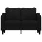 Preview: 2-Sitzer-Sofa Schwarz 120 cm Stoff