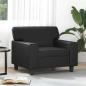 Preview: ARDEBO.de - Sessel Schwarz 60 cm Kunstleder