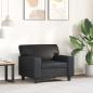 Preview: Sessel Schwarz 60 cm Kunstleder