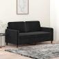 Preview: ARDEBO.de - 2-Sitzer-Sofa Schwarz 140 cm Samt