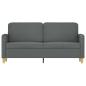 Preview: 2-Sitzer-Sofa Dunkelgrau 140 cm Stoff