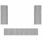 Preview: 4-tlg. TV-Schrank-Set Grau Sonoma Holzwerkstoff