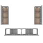 Preview: 4-tlg. TV-Schrank-Set Grau Sonoma Holzwerkstoff