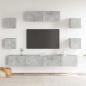 Preview: 7-tlg. TV-Schrank-Set Betongrau Holzwerkstoff