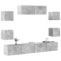 Preview: 7-tlg. TV-Schrank-Set Betongrau Holzwerkstoff