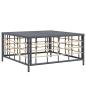 Preview: Gartentisch Anthrazit 70x70x34 cm Poly Rattan