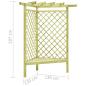 Preview: Eckpergola mit Bank 130×130×197 cm Kiefernholz Imprägniert