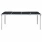Preview: Gartentisch 190x90x74 cm Schwarz Stahl
