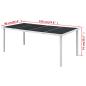 Preview: Gartentisch 190x90x74 cm Schwarz Stahl