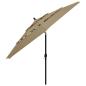 Preview: Sonnenschirm mit Aluminium-Mast 3-lagig Taupe 3,5 m
