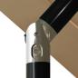 Preview: Sonnenschirm mit Aluminium-Mast 3-lagig Taupe 3,5 m